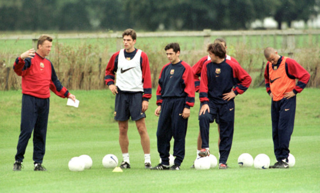 SOCCER Barcelona training