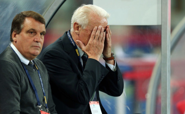 Giovanni Trapattoni alongside Marco Tardelli