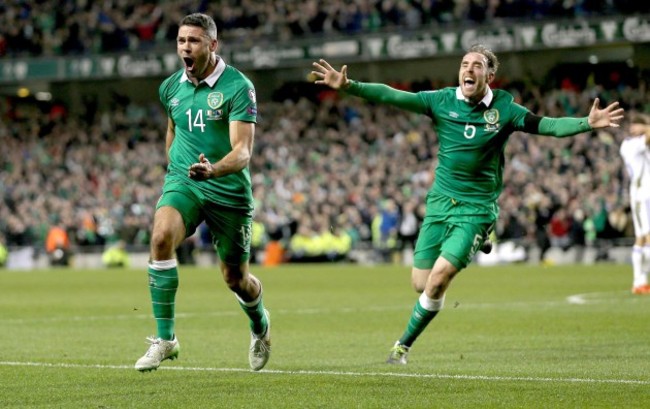 Jonathan Walters celebrates scoring his second goal