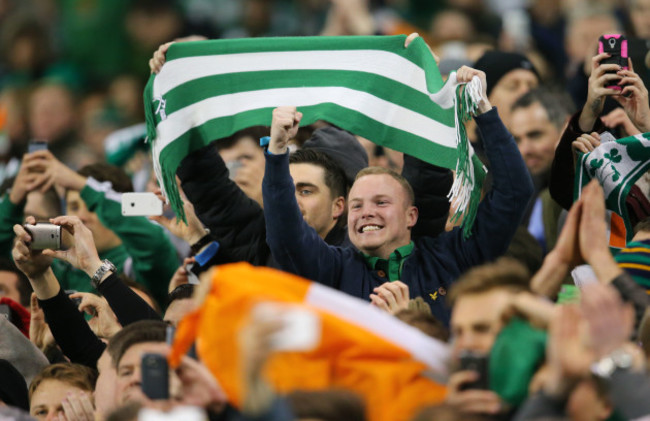 Republic of Ireland supporters celebrate