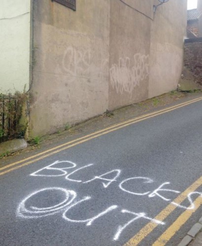 racist graffiti