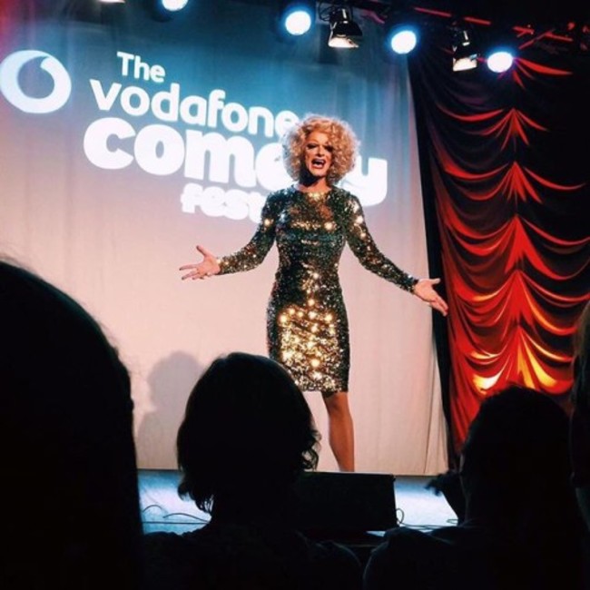 Getting done stuff off my chest at the Vodafone Comedy Festival.