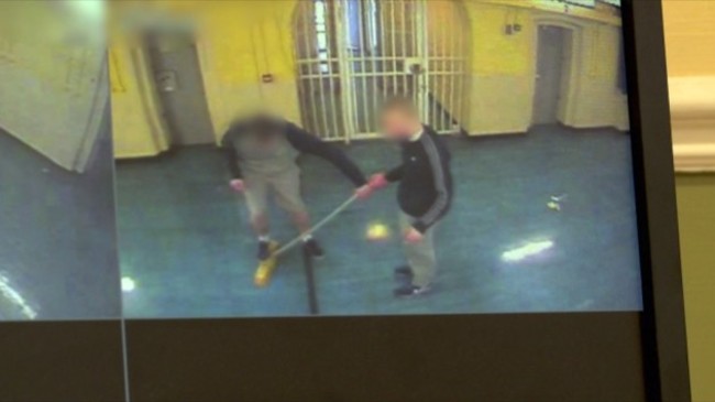 The Joy on TV3 - Ep 3 - In Picture: CCTV of Prisoner attacking officer with brush