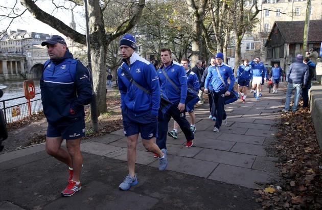 Leinster players arrive