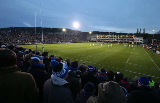 A view of the record setting crowd at the game