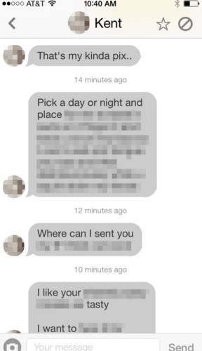 A woman sent men unsolicited vagina pics on a dating app 