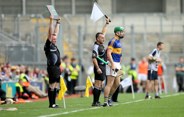 Noel McGrath introduced as a second half sub