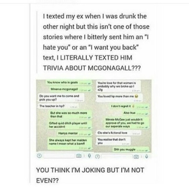 Omg #drunktext #harrypotter #mcgonagall