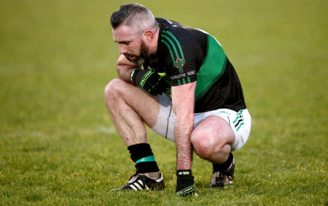 David Niblock dejected after the game