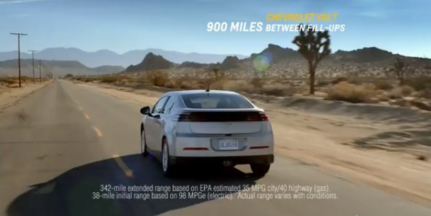 Chevrolet Volt commercial in a desert