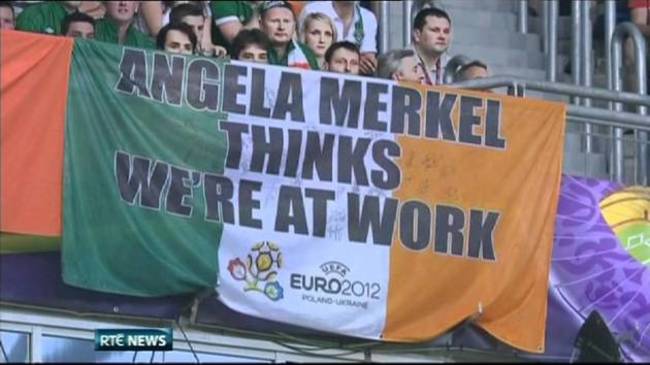 Ireland flag Merkel