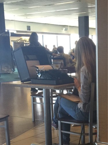Hipsters these days... Just your typical day in a Seattle airport