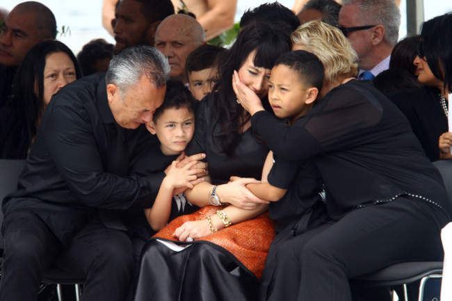 Nadene Lomu with her two sons Dhyreille and Brayley