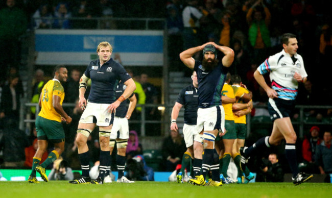 Craig Joubert leaves the field at the final whistle