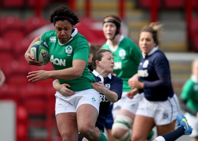 Sophie Spence tackled by Nuala Deans