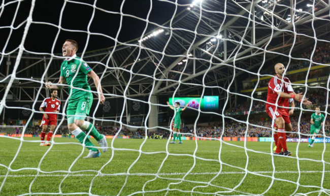 James McCarthy celebrates