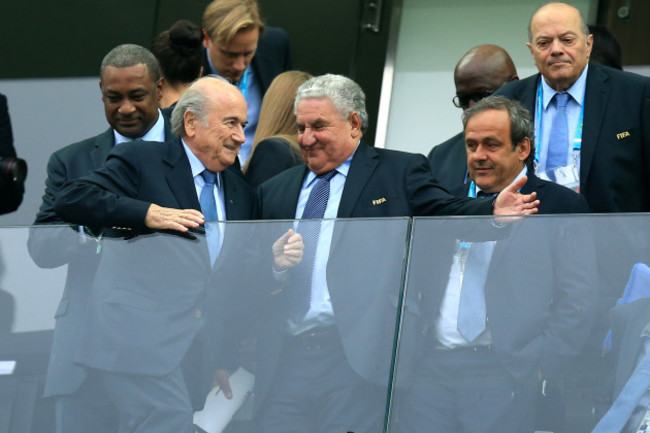 Soccer - Sepp Blatter, Michel Platini and Jeffery Webb File Photo