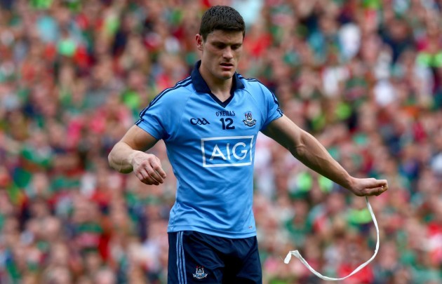 Diarmuid Connolly leaves the field after being sent off