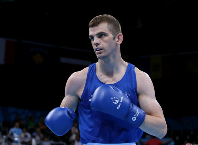 Adam Nolan in action against Dario Morello