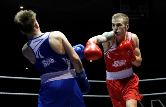 Dean Walsh in action against James Cleary