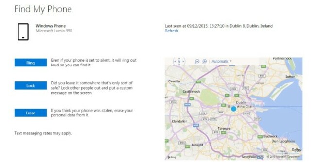 Microsoft find my phone
