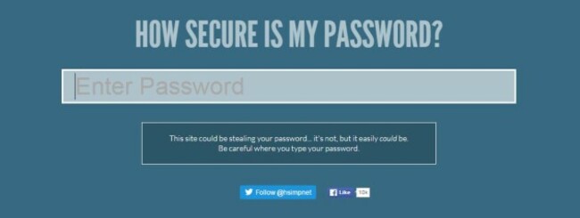 How secure is my password