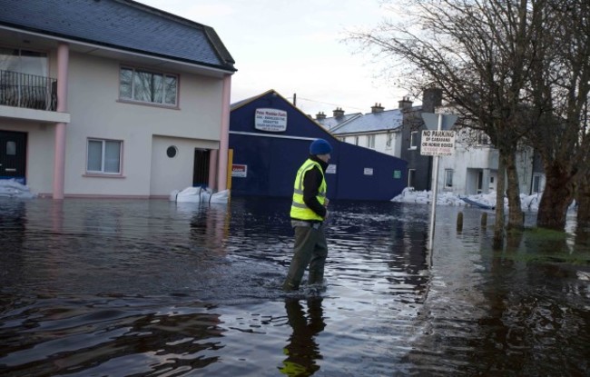 10/12/2015 Ballinasloe Floods. The town of Ballina