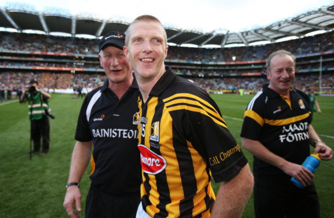 Brian Cody and Michael Dempsey with Henry Shefflin