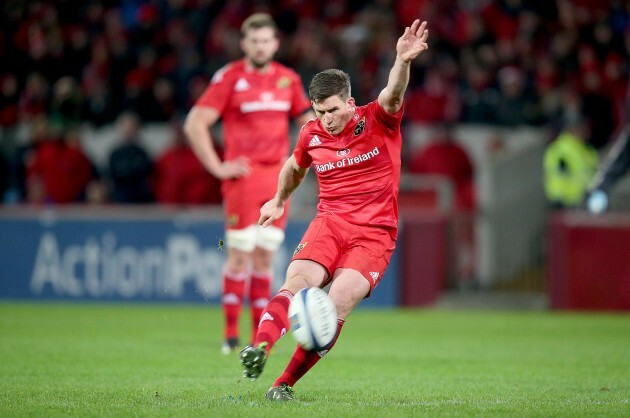 Ian Keatley kicks a penalty