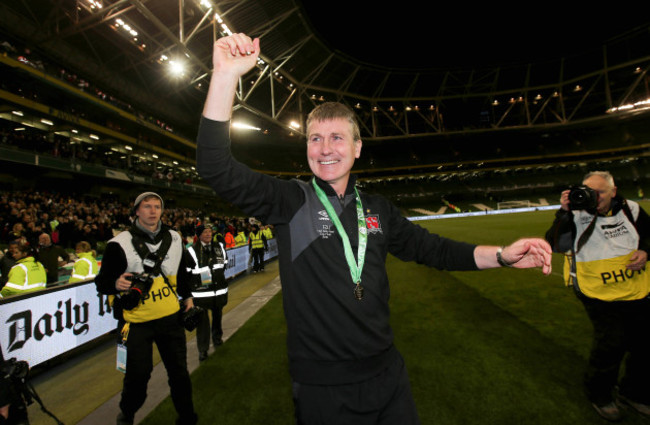 Stephen Kenny celebrates