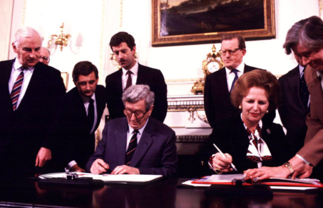 File Photo 30th Anniversary of the Signing of the Anglo-Irish Agreement this week
