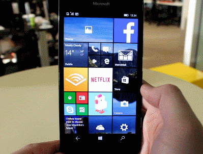 Lumia 950 settings