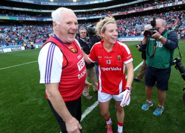 Eamonn Ryan and Valerie Mulcahy celebrate