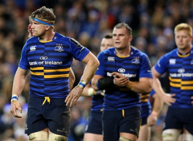 Jamie Heaslip dejected after his side conceded a penalty try