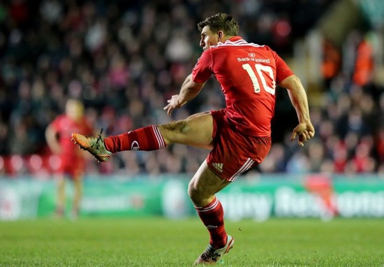 Ian Keatley kicks a penalty