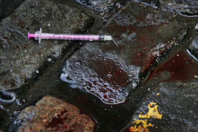 23/1/2013 Heroin Needle. A used needle used to inj