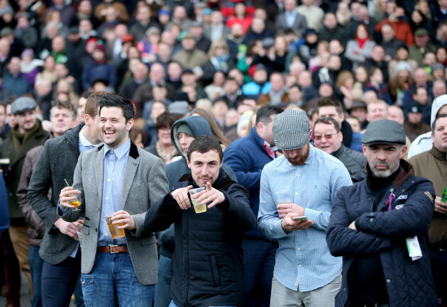 Race goers enjoying the action