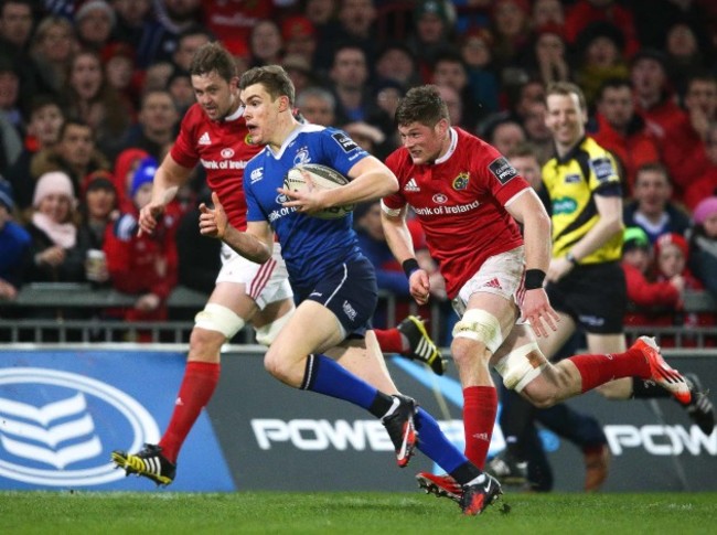 Garry Ringrose chased by Jack O'Donoghue