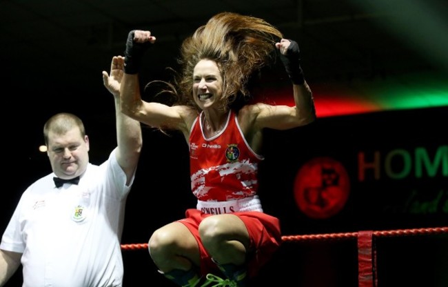 Dervla Duffy celebrates winning