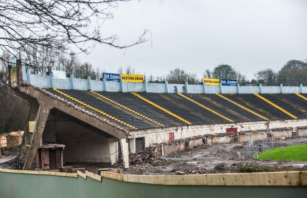 A view of Pairc Ui Chaoimh being redeveloped