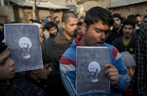 India Kashmir Saudi Execution Protest