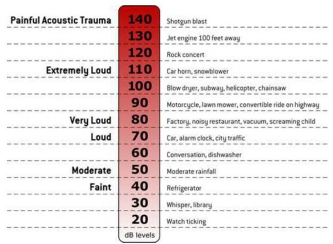 decibels levels