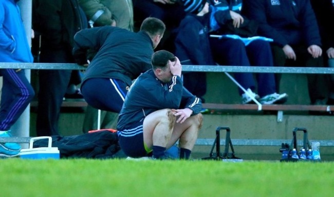 Phily McMahon after being sent to the line