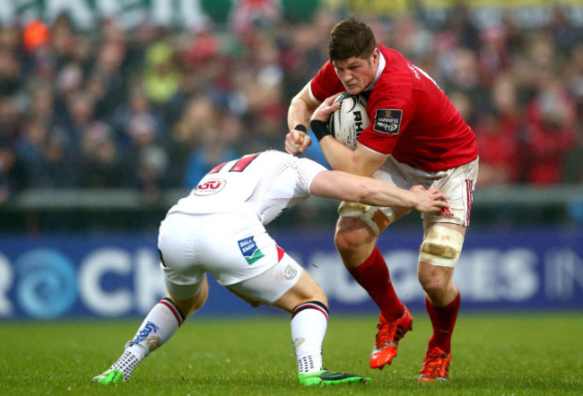 Rory Scholes tackles Jack O'Donoghue