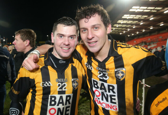 Stephen Finnegan and Jamie Clarke celebrate winning