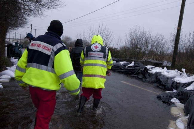 9/12/2015. Flooding Athlone. A Red Cross team arri
