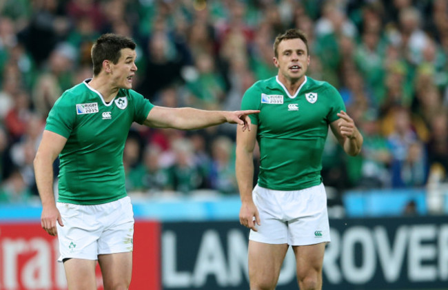 Johnny Sexton and Tommy Bowe