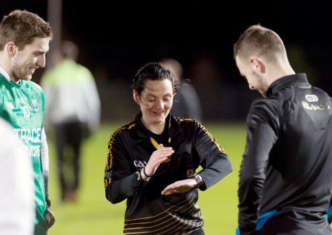 Maggie Farrelly at the coin toss