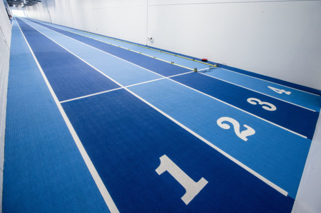 A view of the indoor running track at the High Performance Training Centre