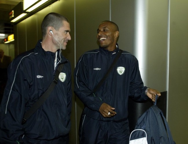 Roy Keane and Clinton Morrison 7/10/2004